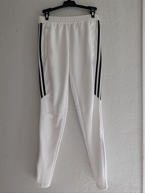 Woman's White Adidas Track Pant